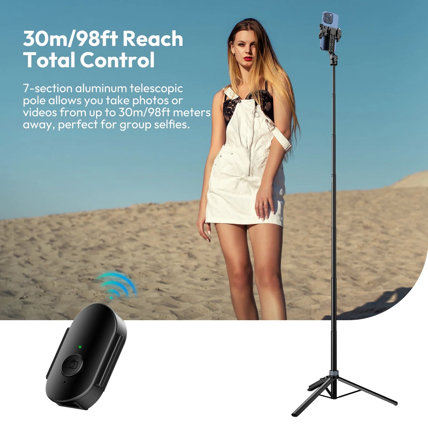 4-In-1 Mode MagSafe Overhead Selfie Stick