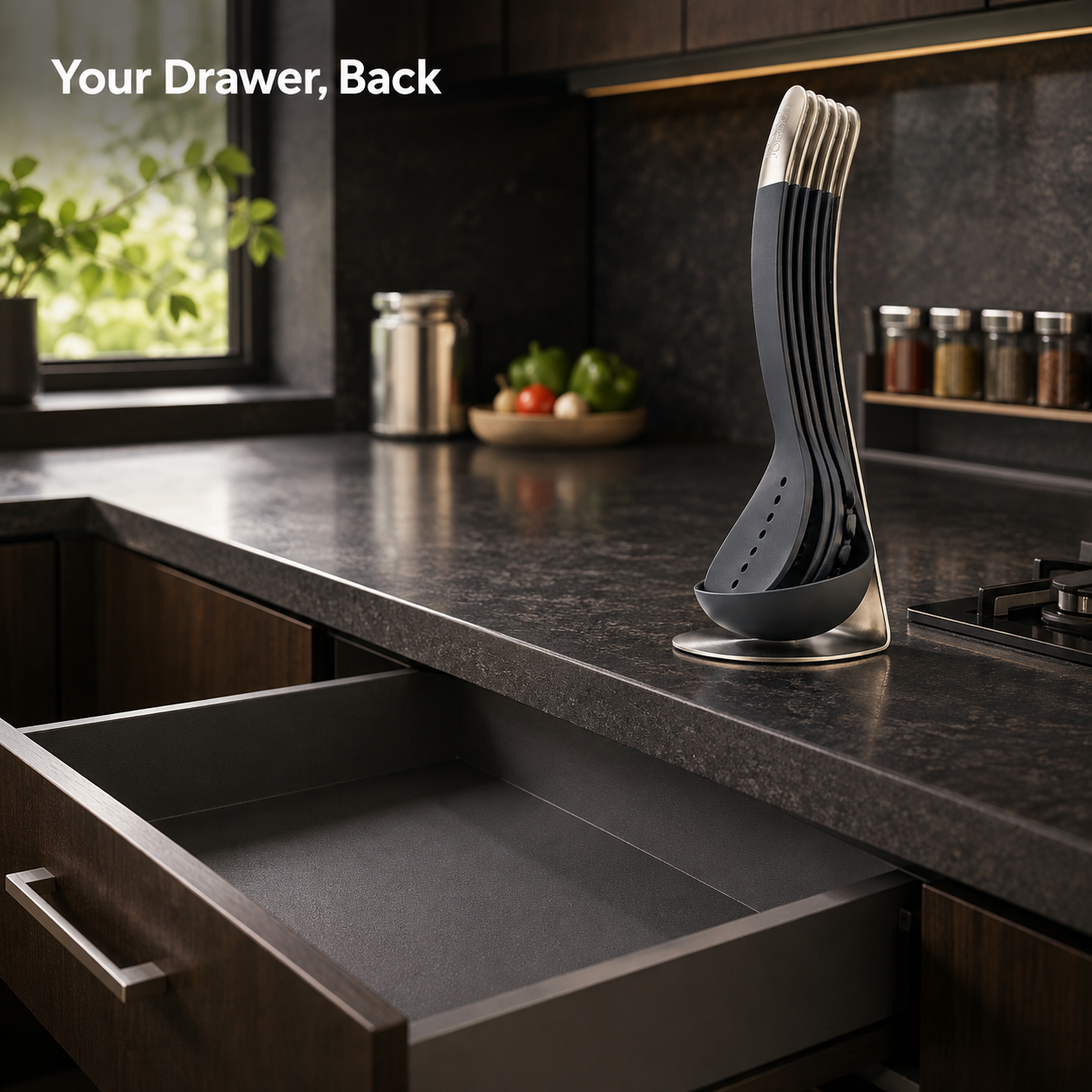 Magnetic Stainless Steel Cooking Utensil Set