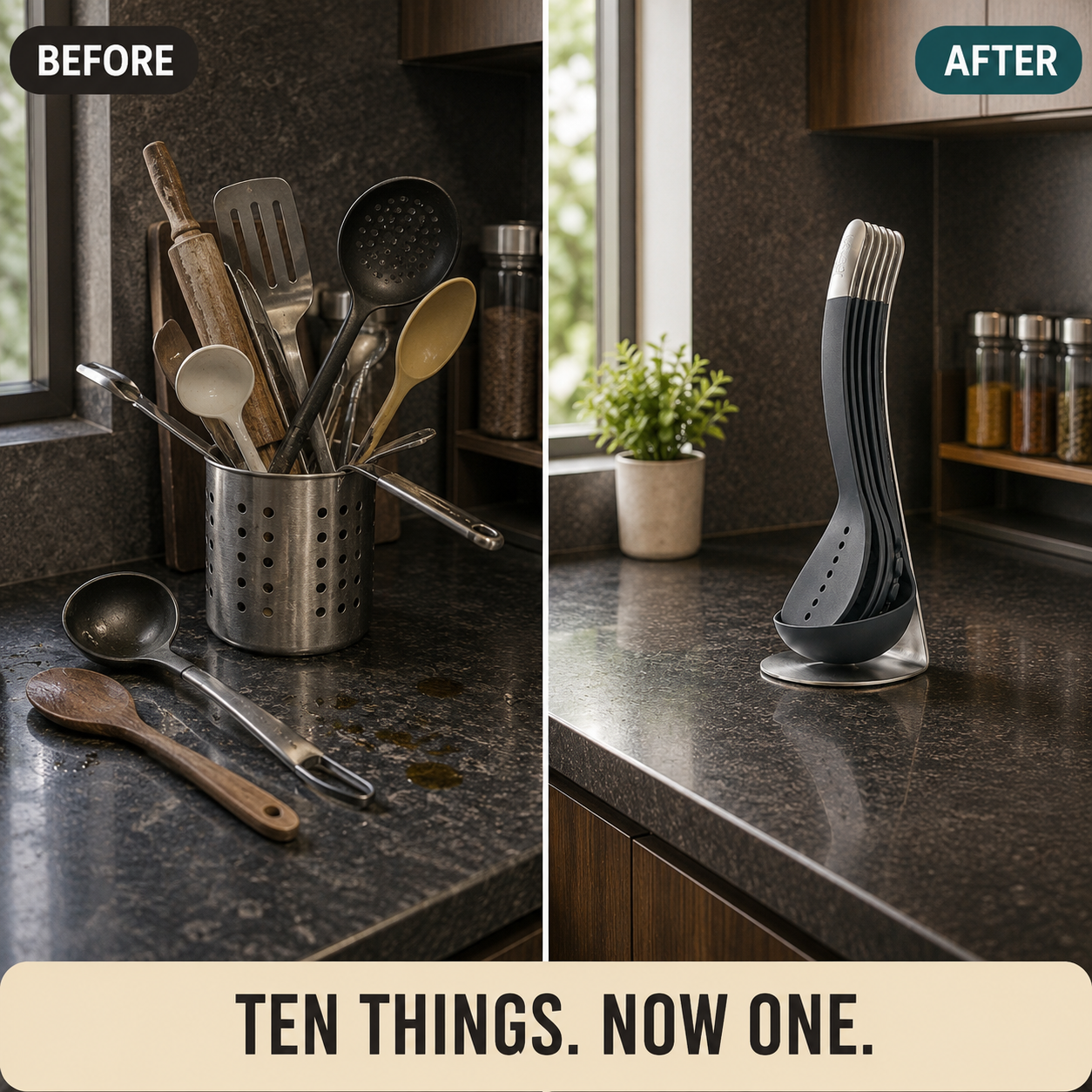 Magnetic Stainless Steel Cooking Utensil Set