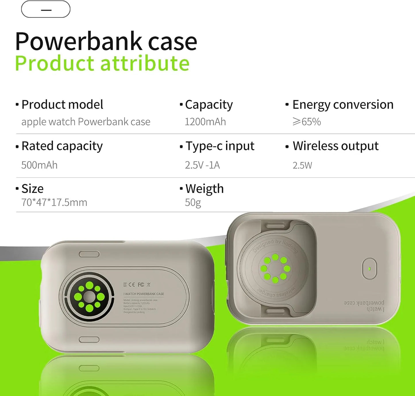 Smart Apple Watch Charging Power Bank with LED Indicator