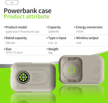 Smart Apple Watch Charging Power Bank with LED Indicator