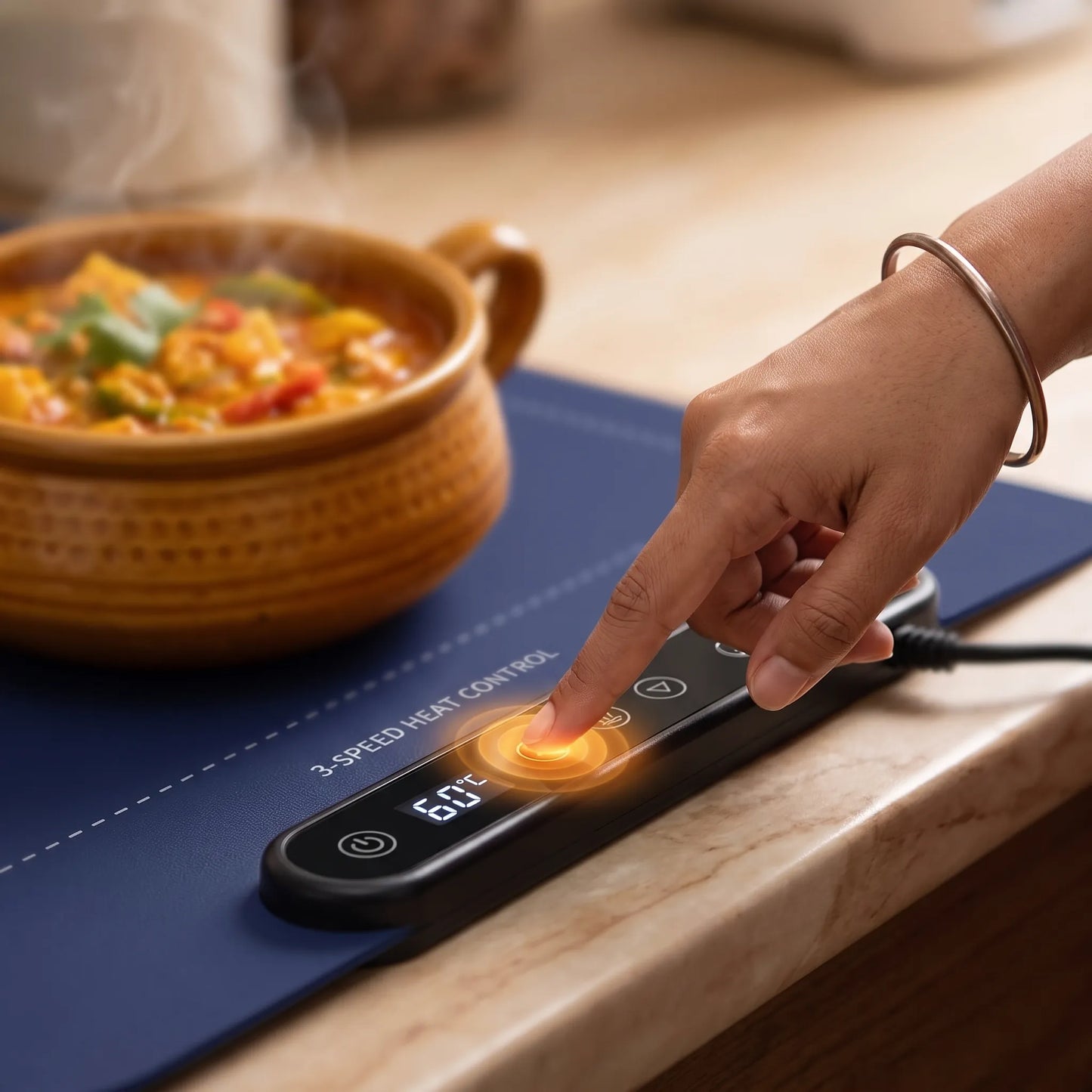 Electric Food Warming Mat – Never Eat Cold Food Again