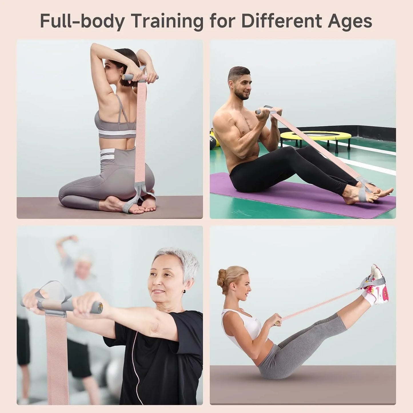 Full Body Toning & Stretching Band with Pedals