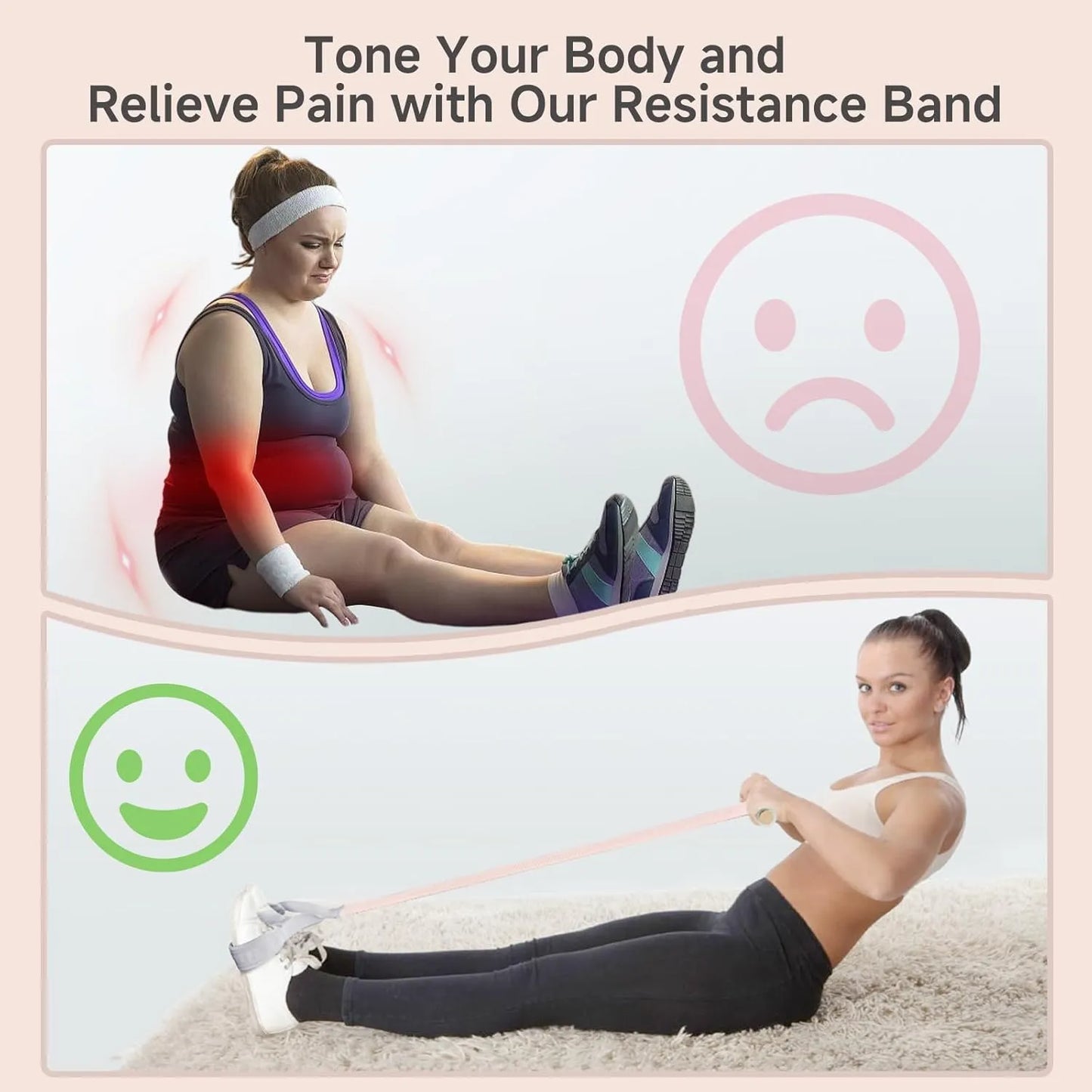 Full Body Toning & Stretching Band with Pedals