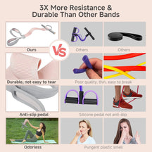 Full Body Toning & Stretching Band with Pedals