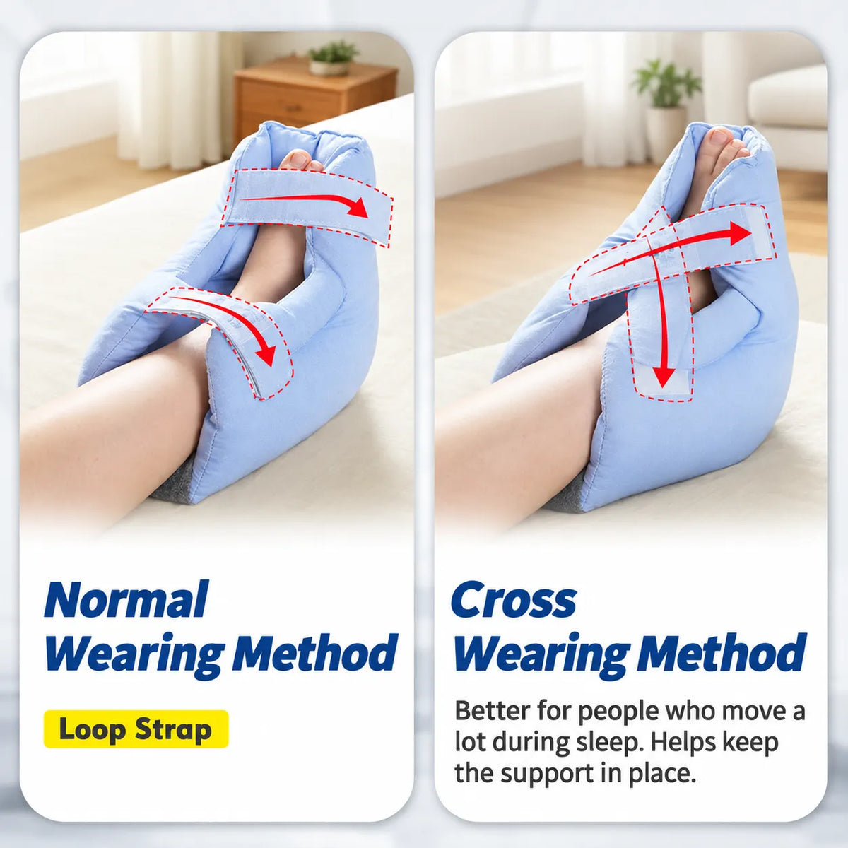 Heel Protector & Foot Elevation Support Pillow for Healing Therapy of Heel Pressure and Deep Tissue Injury