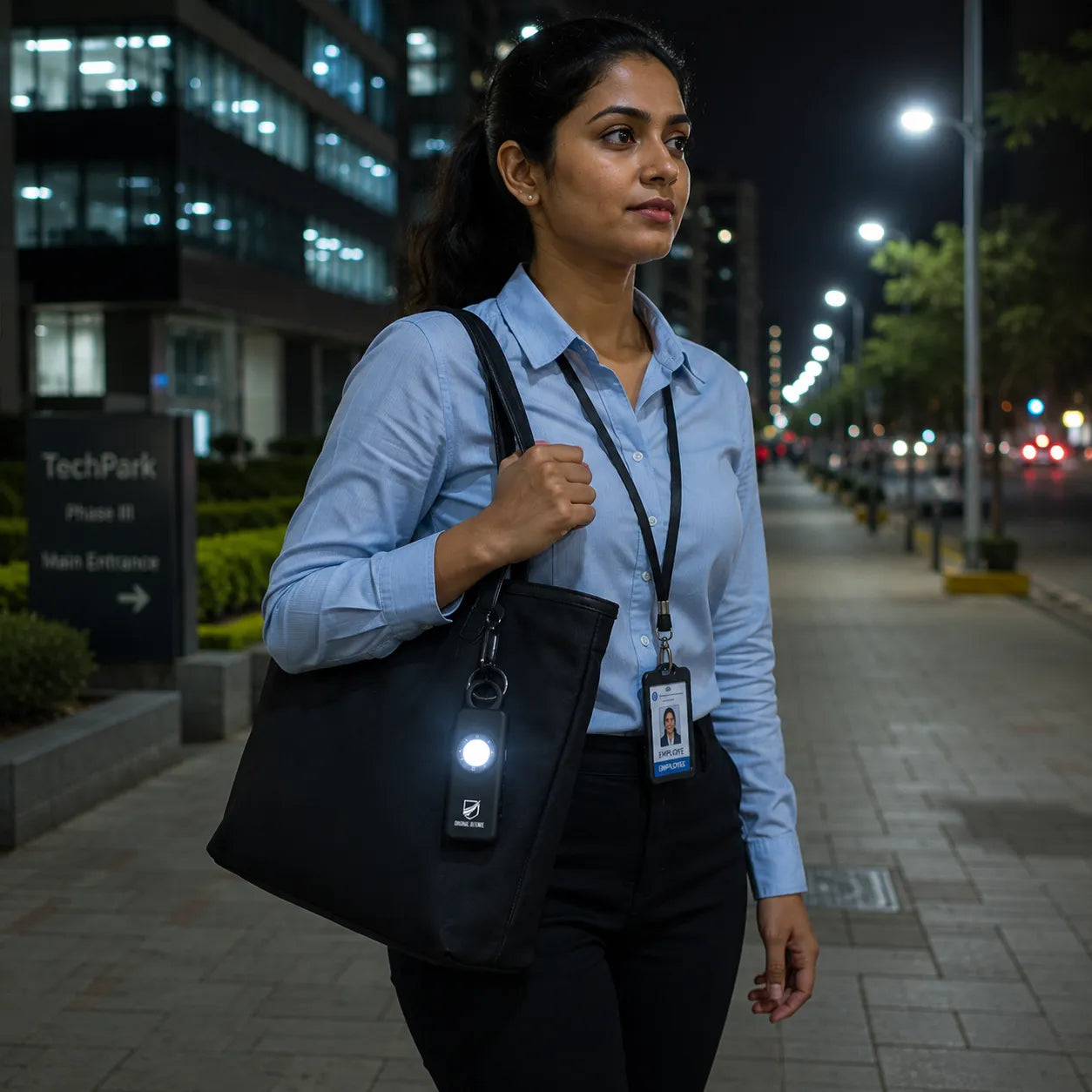 Emergency Self-Defense Safety Alarm Keychain with LED Strobe Light for Women, Children, and Elderly