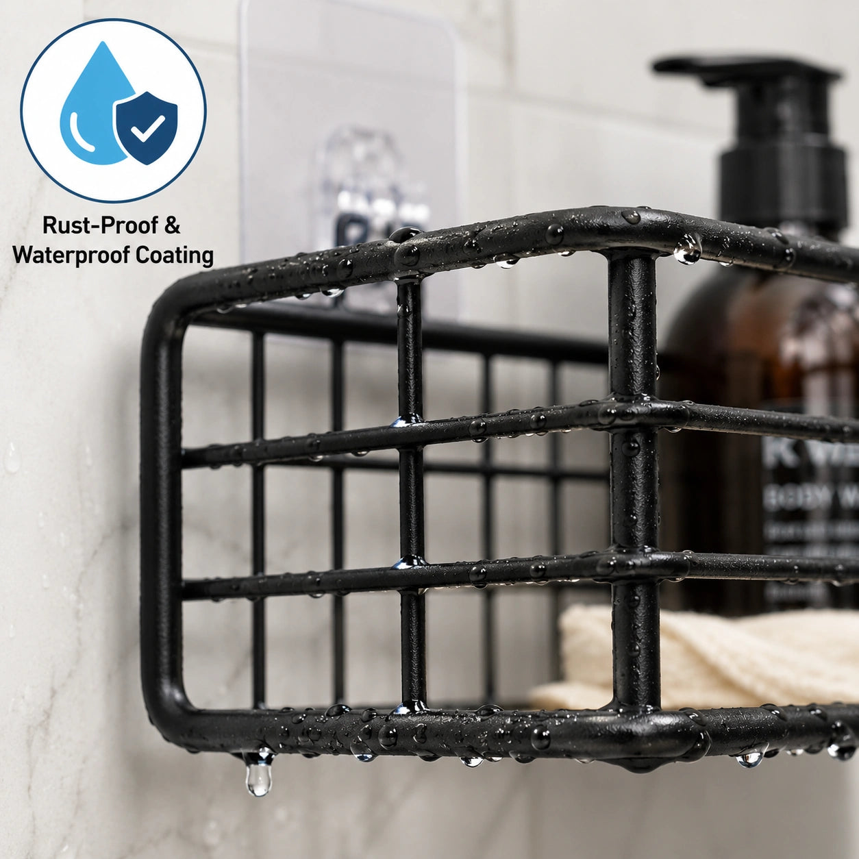 Adhesive Shower Caddy Baskets