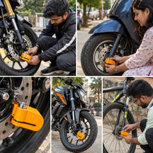 High-Decibel Anti-Theft Disc Brake Alarm Lock With 110dB Siren Alarm Sound, Protect Your Bike at Office, Market, Gym or Outside Your Home