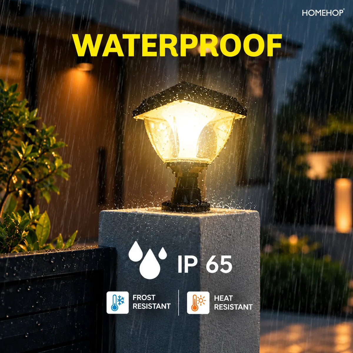 Solar Gate Light Wireless Decorative LED for Compound Wall Boundary, Patio, Landscape, Yard Uses, Multicolour