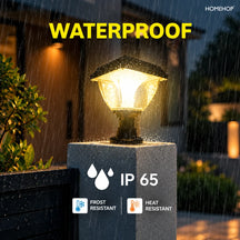Solar Gate Light Wireless Decorative LED for Compound Wall Boundary, Patio, Landscape, Yard Uses, Multicolour