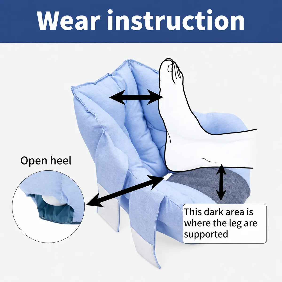Heel Protector & Foot Elevation Support Pillow for Healing Therapy of Heel Pressure and Deep Tissue Injury