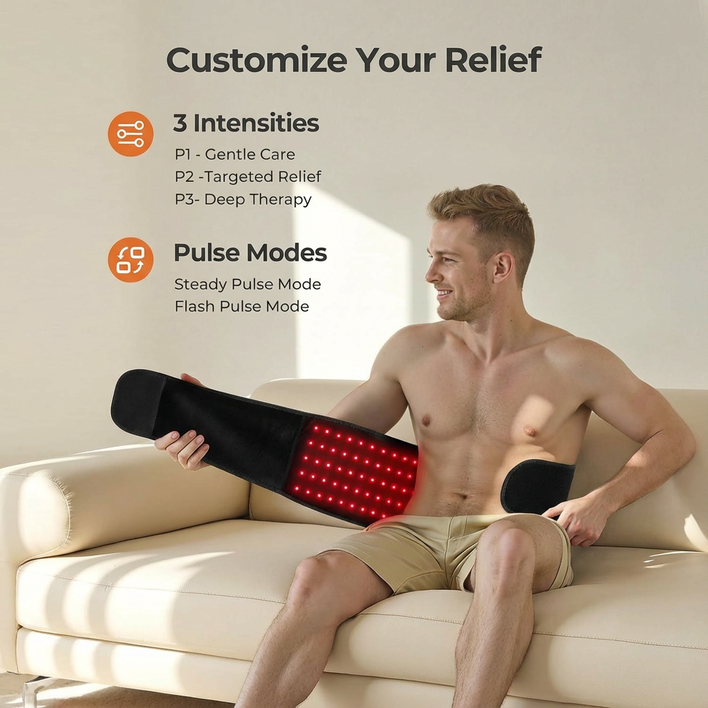 Body Pain Cure Belt with Red Light Therapy