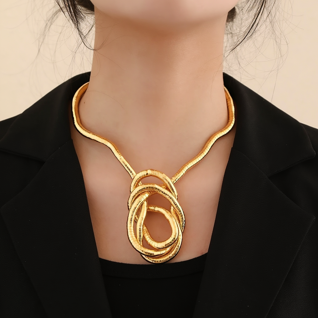 Multi-Styling Bendable Loop Statement Necklace