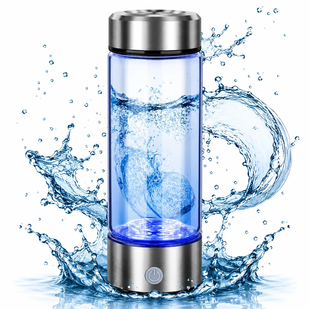 Rechargeable Hydrogen Water Bottle Generator for Exercise, Travel, Home, Office (430ml)