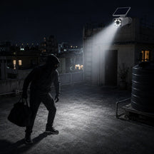 Solar Motion Sensor Spotlight for Security of Balcony, Porch, Pathway and Patio