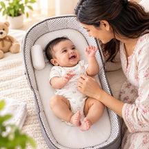 Portable Travel BabyBed, Cosleeping Bed with Mosquito Net and BabyDiaper Changing Pad,Lightweight and Foldable