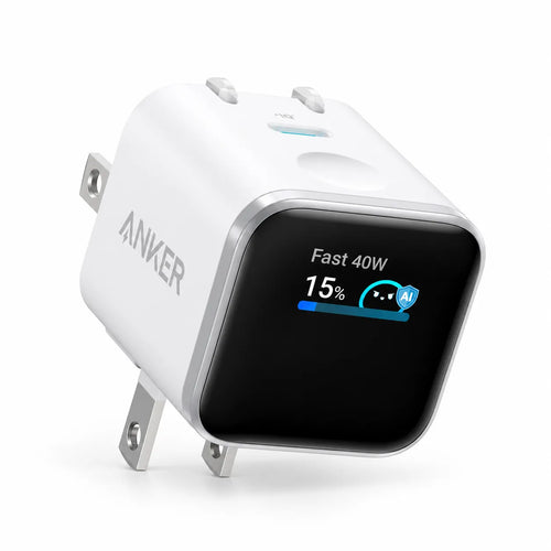 Anker Smart Display Charger, 45W Fast Charging USB C Charger with Smart Recognition, Built-in Maintenance Mode, Compact with 180° Foldable Plug