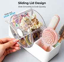 5-Section Rotating Hair Accessories Organizer
