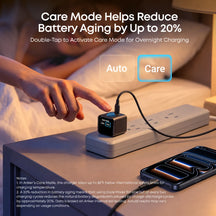 Anker Smart Display Charger, 45W Fast Charging USB C Charger with Smart Recognition, Built-in Maintenance Mode, Compact with 180° Foldable Plug