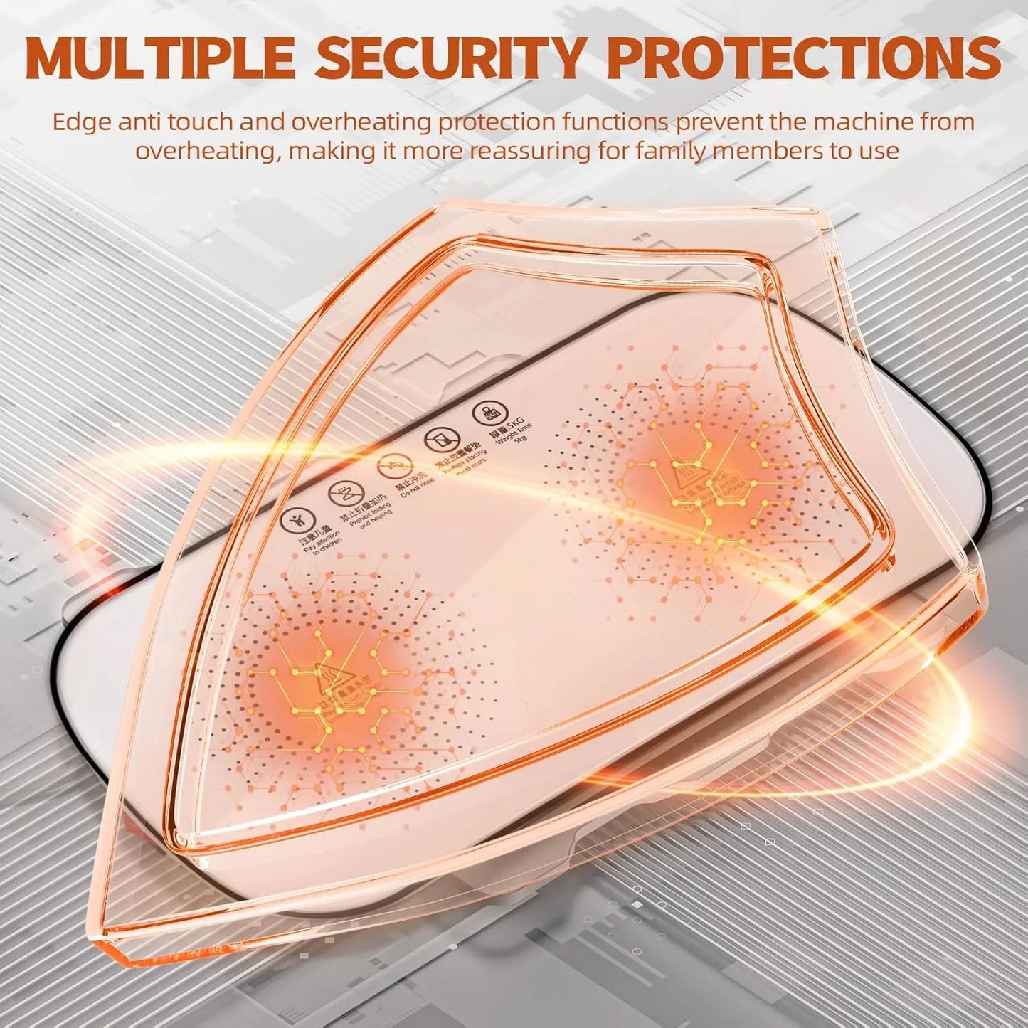 Premium Electric Food Warming Glass Serving Tray for Serving Warm Meals