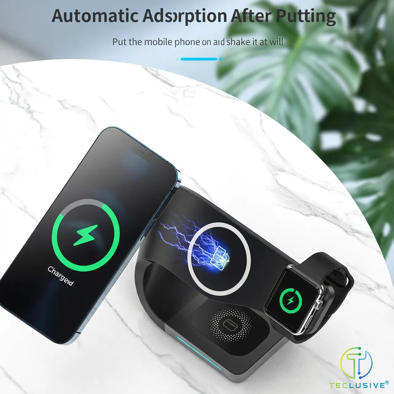 4-in-1 Fast Wireless Charging Station for Multiple Devices