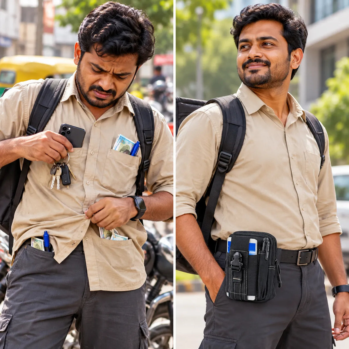 Motiongear Waist Sling Bag Keep your essential Everyday Carry gear organized, protected, and within arm's reach