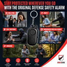 Emergency Self-Defense Safety Alarm Keychain with LED Strobe Light for Women, Children, and Elderly