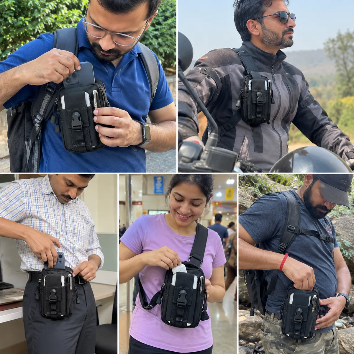Motiongear Waist Sling Bag Keep your essential Everyday Carry gear organized, protected, and within arm's reach