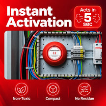 Automatic Aerosol Fire Protection System For large battery banks, engine rooms, electrical cabinets, off-grid systems, boats, RVs & technical compartments