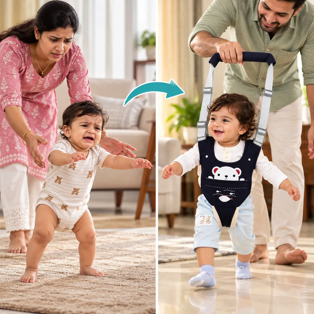 Baby Walking Harness  Infant Toddler Learning Walker for 9-24 Months