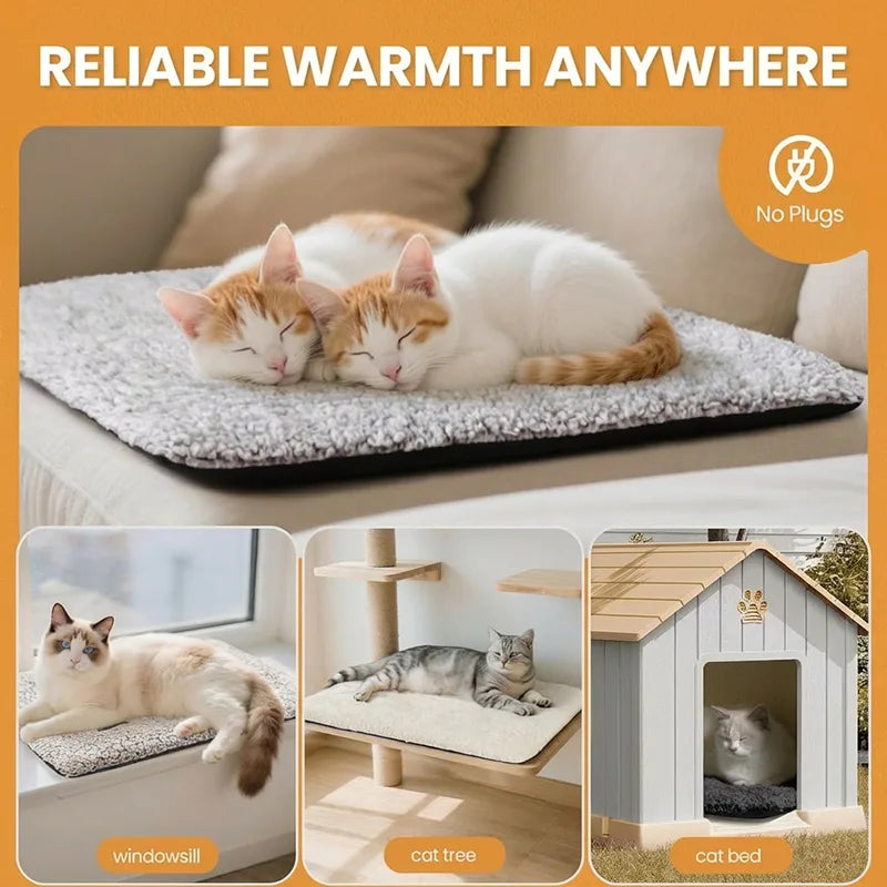 Self Heating Cat & Small Dog Mat | Warm, Soft & No Power Needed
