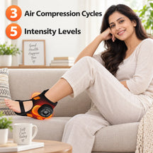 FootEase 3-in-1 Electric Heated Ankle, Foot Compression & Massager
