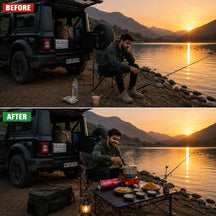 Portable Camping Gas Stove for Travel, Hiking, Outdoor Picnic & Emergency Cooking Use with Storage Bag