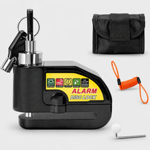 High-Decibel Anti-Theft Disc Brake Alarm Lock With 110dB Siren Alarm Sound, Protect Your Bike at Office, Market, Gym or Outside Your Home