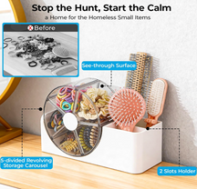 5-Section Rotating Hair Accessories Organizer
