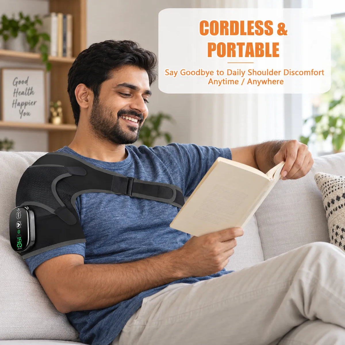 Cordless Shoulder Heating Belt with Professional Grade Joint Recovery System For Pain Management And Relaxation