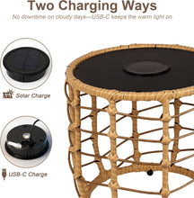Solar Powered Outdoor LED Coffee Table