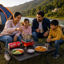Portable Camping Gas Stove for Travel, Hiking, Outdoor Picnic & Emergency Cooking Use with Storage Bag