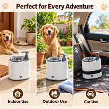 Electric Dog Paw Cleaner with Soap Dispenser, Portable Automatic Washer, Rechargeable, Soft Silicone Bristles, for Dogs & Cats