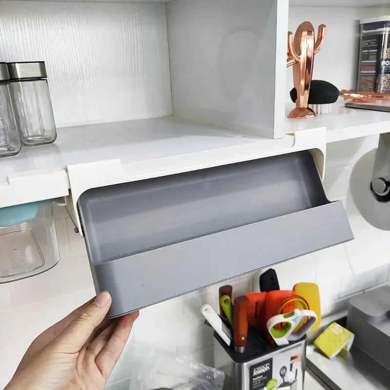 Self Adhesive Under-Shelf Kitchen Cabinet Storage Organiser