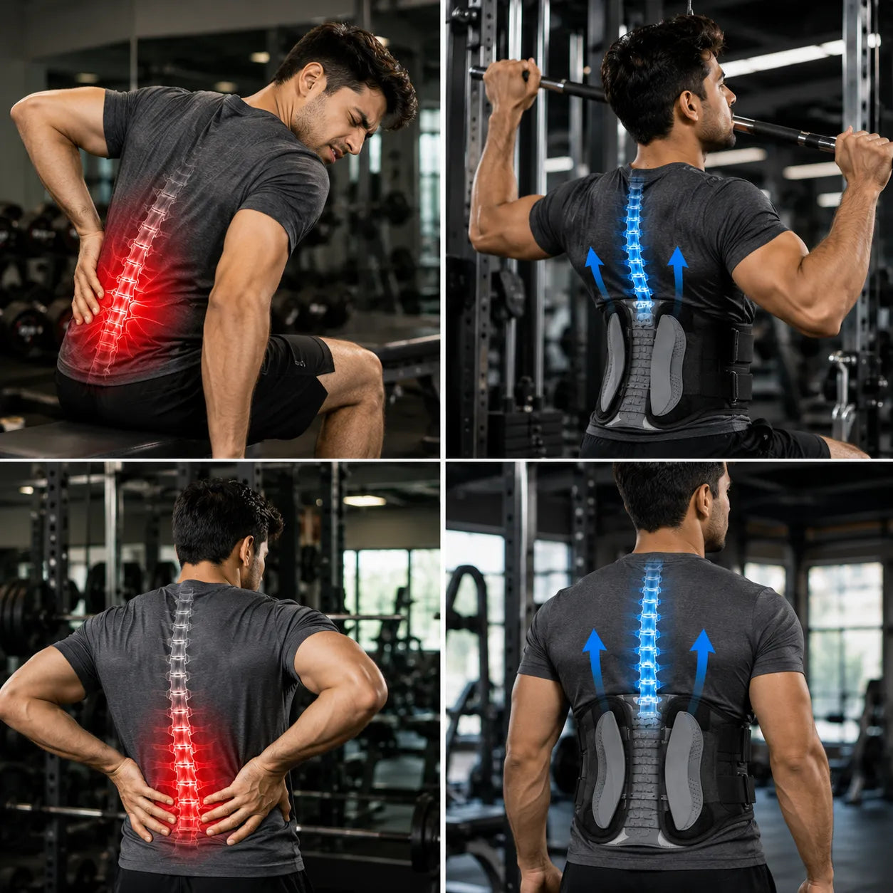 Adjustable Lumbar Belt with Breathable Pad