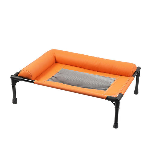 Elevated Dog Bed with Padded Bolster Rim
