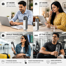 2-in-1 Water Bottle With Built-In Pill Organizer | Stay Hydrated & Never Miss Your Medicine Again