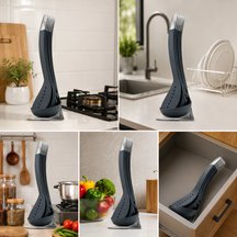 5-Pc Non Stick Kitchen Cooking Utensils Set with Magnetic Storage Stand | Crafted in UK