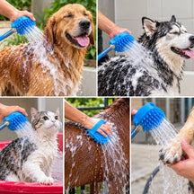 Silicone Adjustable Massage Glove Showerhead Sprayer for Dogs and Cats