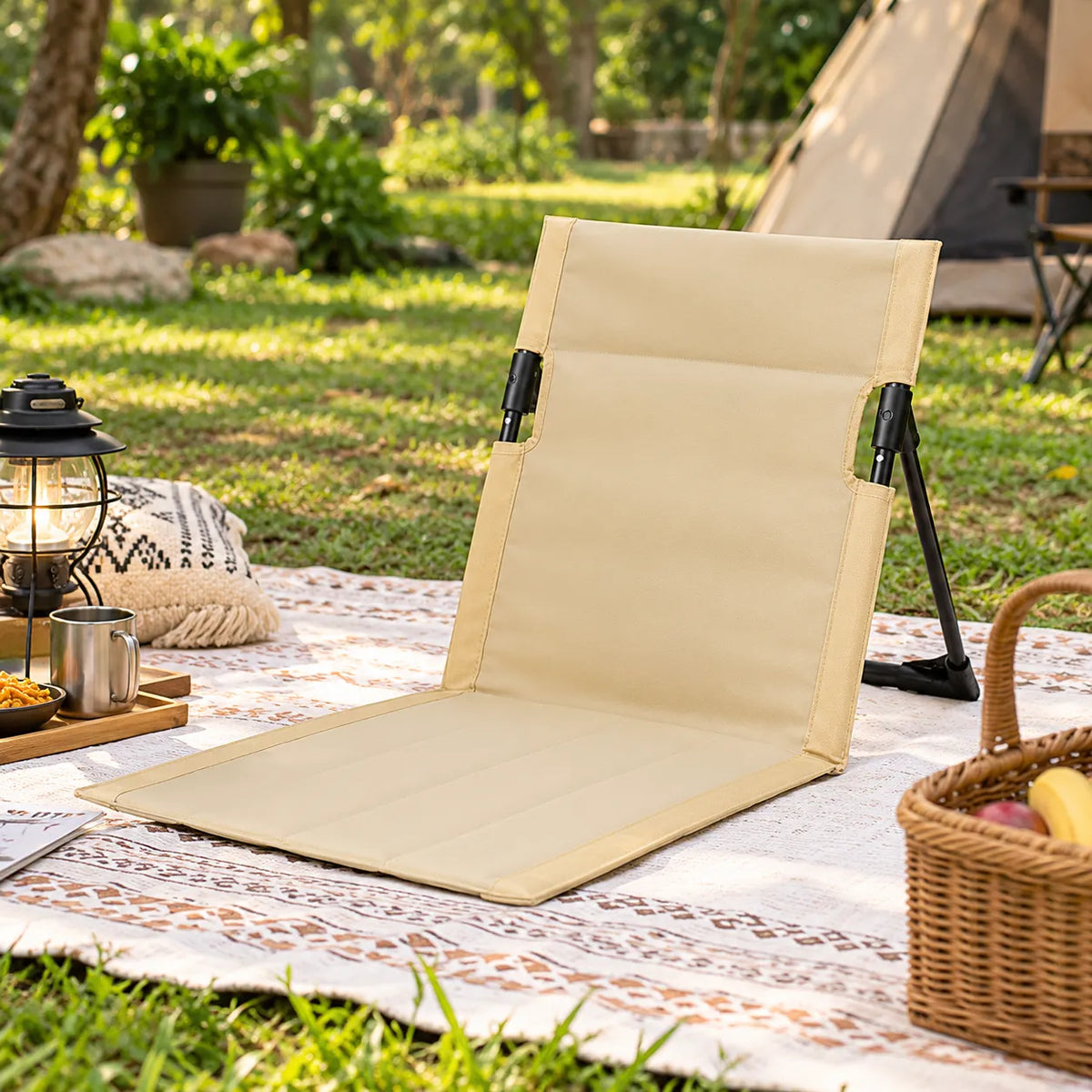 Adjustable Reclining Chair For Beach, Park, Picnic, Camping, Lawn or Terrace