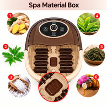 Electric Spa Foot Massager Machine With 8 Manual Rollers, Digital Panel, Bubble Bath & Water Heating Technology For Pedicure, Pain Relief & Foot Care