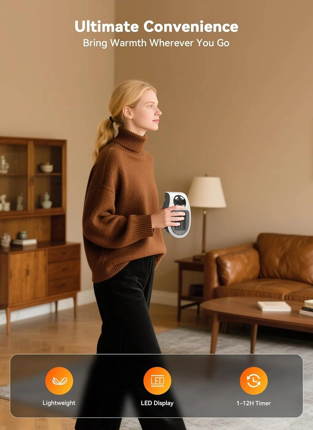 Mini Wall-Mounted Heater – Cozy Warmth Anywhere, Anytime