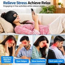 3 in 1 Migraine Relief Cap, Hot and Cold Therapy for Relief of Headaches, Stiff Neck and Eye Fatigue